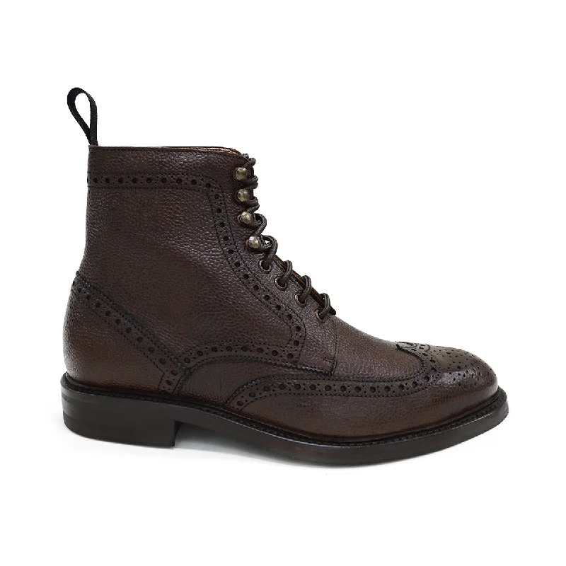 Berwick 1707 Brogue Boot (322) - Dark Brown