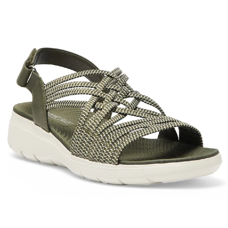 Luna Sandal in Khaki Multi